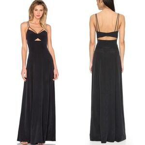 NWT L'AGENCE Elsa Maxi Dress in Washed Black